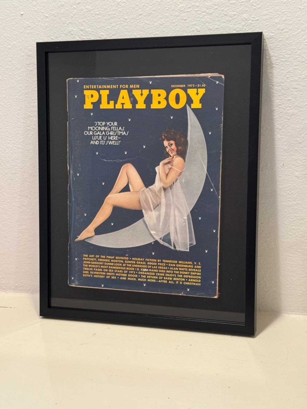 Vintage 1973 Playboy Magazine, Framed, Gala Christmas Issue, Playboy Collectible